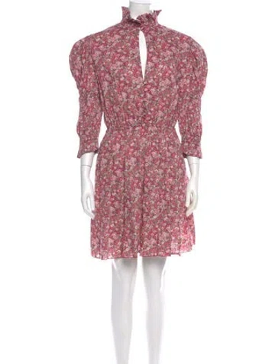 Pre-owned Philosophy Di Lorenzo Serafini Floral Print Mini Dress In Pink