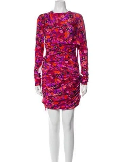 Pre-owned Philosophy Di Lorenzo Serafini Floral Print Mini Dress In Red