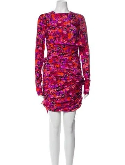 Pre-owned Philosophy Di Lorenzo Serafini Floral Print Mini Dress In Red