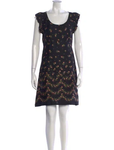 Pre-owned Philosophy Di Lorenzo Serafini Floral Print Mini Dress W/ Tags In Black