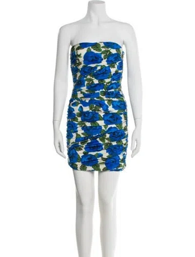 Pre-owned Philosophy Di Lorenzo Serafini Floral Print Mini Dress W/ Tags In Blue
