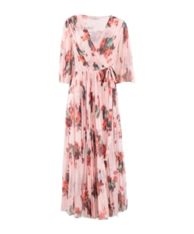Philosophy Di Lorenzo Serafini Floral-print Pleated Chiffon Dress