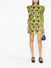 Philosophy Di Lorenzo Serafini Floral Print Short Dress In Yellow