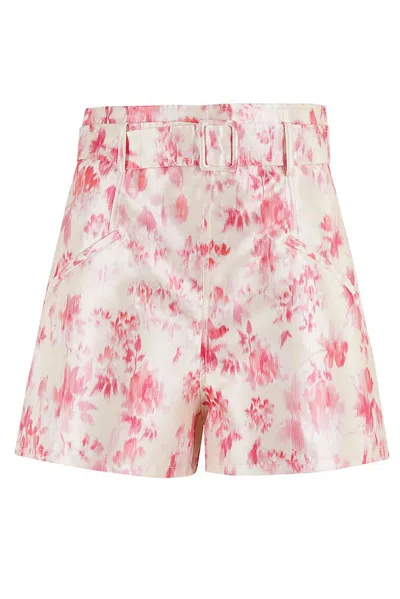 Philosophy Di Lorenzo Serafini Floral Printed Belted Shorts In Multi