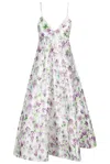 Philosophy Di Lorenzo Serafini Flower Print Taffeta Long Dress