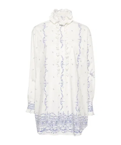 PHILOSOPHY DI LORENZO SERAFINI FLORAL PRINTED SHIRT DRESS
