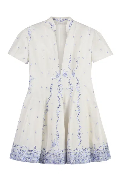 Philosophy Di Lorenzo Serafini Floral-print Cotton Dress In White