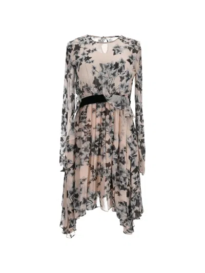 Pre-owned Philosophy Di Lorenzo Serafini Floral-print Midi Dress In Pink