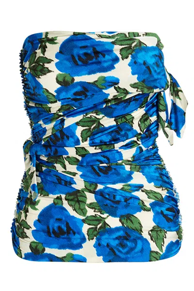 PHILOSOPHY DI LORENZO SERAFINI PHILOSOPHY DI LORENZO SERAFINI 'FLOWER BLOOM' OFF-SHOULDER TOP