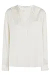 Philosophy Di Lorenzo Serafini Ivory Ruffled Blouse In White