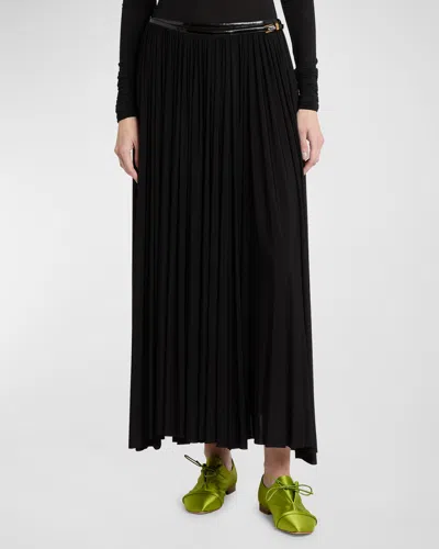 Philosophy Di Lorenzo Serafini Fluid Jersey Belted Wrap Skirt In Black