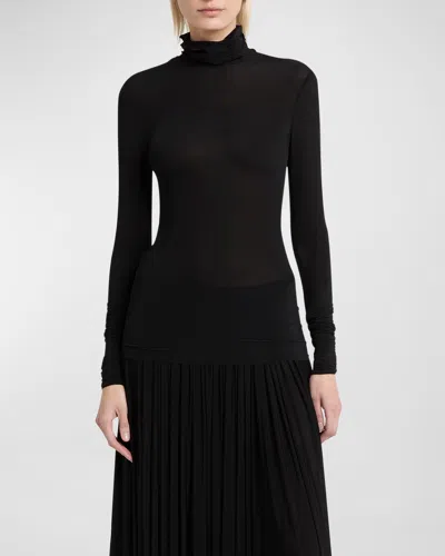 Philosophy Di Lorenzo Serafini Fluid Jersey Turtleneck In Black