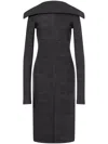 PHILOSOPHY DI LORENZO SERAFINI FOLDED-NECKLINE MIDI DRESS