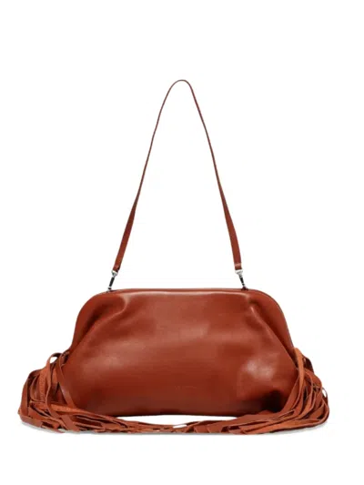 Philosophy Di Lorenzo Serafini Fringe-detail Leather Bag In Brown