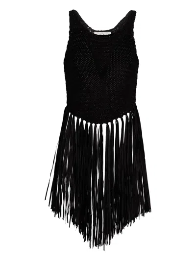 PHILOSOPHY DI LORENZO SERAFINI FRINGE-DETAIL TOP