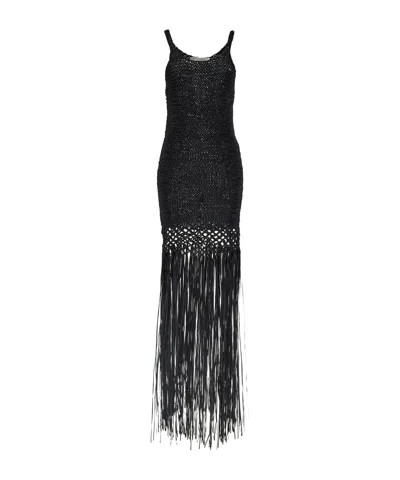 PHILOSOPHY DI LORENZO SERAFINI PHILOSOPHY DI LORENZO SERAFINI FRINGED WEAVED DRESS
