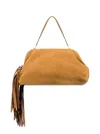 Shop Philosophy Di Lorenzo Serafini Brown Clutch With Hanging Fringe Detail
