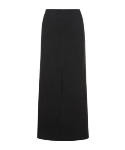 Philosophy Di Lorenzo Serafini Front-slit A-line Maxi Skirt In Black
