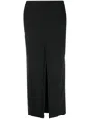 Philosophy Di Lorenzo Serafini Front-slit A-line Maxi Skirt In Grey