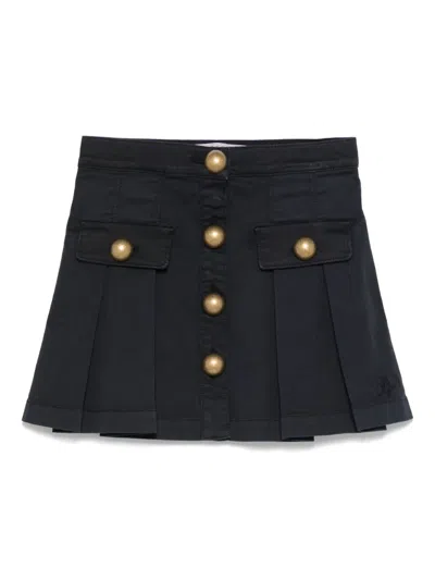 Philosophy Di Lorenzo Serafini Kids' Gabardine Pleated Skirt In Blue