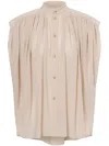 Philosophy Di Lorenzo Serafini Ruched Sleeveless Top In 中性色