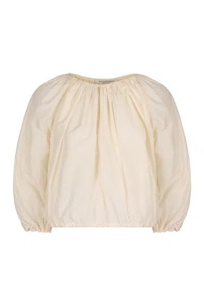 PHILOSOPHY DI LORENZO SERAFINI PHILOSOPHY DI LORENZO SERAFINI GATHERED BLOUSE