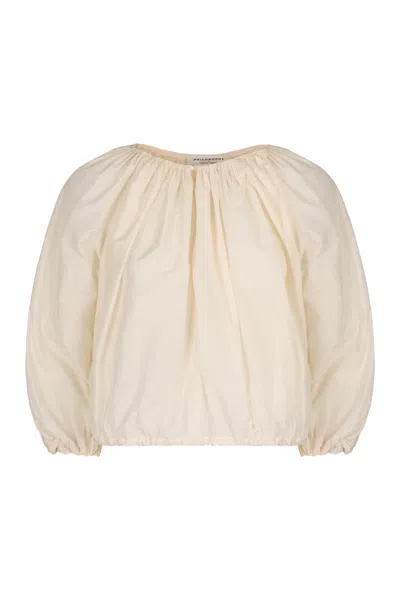PHILOSOPHY DI LORENZO SERAFINI PHILOSOPHY DI LORENZO SERAFINI GATHERED BLOUSE