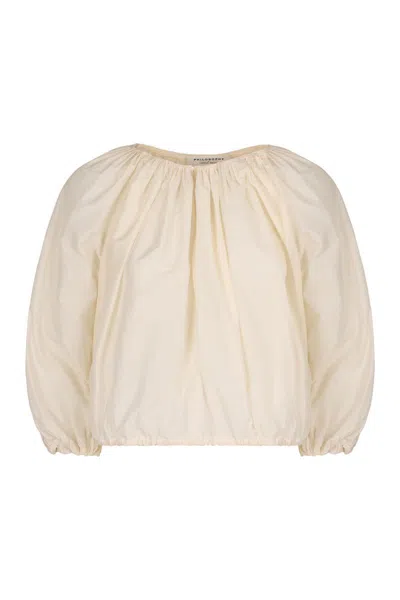 PHILOSOPHY DI LORENZO SERAFINI PHILOSOPHY DI LORENZO SERAFINI GATHERED BLOUSE