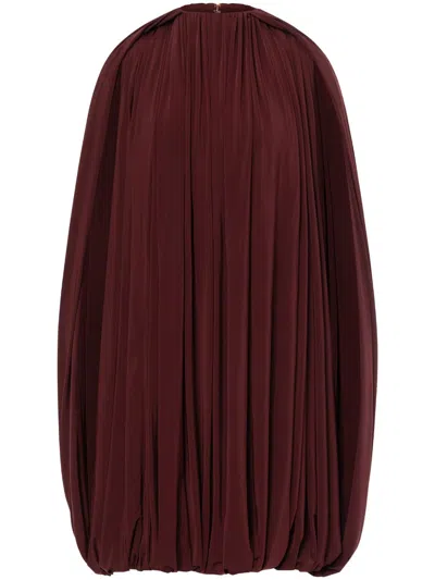 Philosophy Di Lorenzo Serafini Gathered Cape Minidress In Red