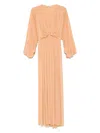 Philosophy Di Lorenzo Serafini Gathered-detail Maxi Dress In Orange