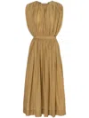 Philosophy Di Lorenzo Serafini Gathered Midi Dress In Neutrals
