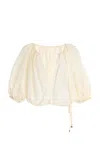 Philosophy Di Lorenzo Serafini Gathered Nylon Top In Ivory