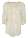 Philosophy Di Lorenzo Serafini Georgette Silk Blouse In Neutrals