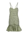 Philosophy Di Lorenzo Serafini Cutout Ruched Gingham Faille Mini Dress In Multicolor