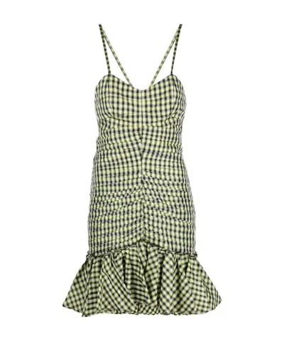 PHILOSOPHY DI LORENZO SERAFINI GINGHAM CHECK PRINT MINIDRESS