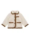 Philosophy Di Lorenzo Serafini Faux-shearling Jacket In Bianco E Marrone