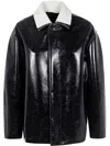Philosophy Di Lorenzo Serafini Glass Effect Coated Wool Jacket For Women In Grey