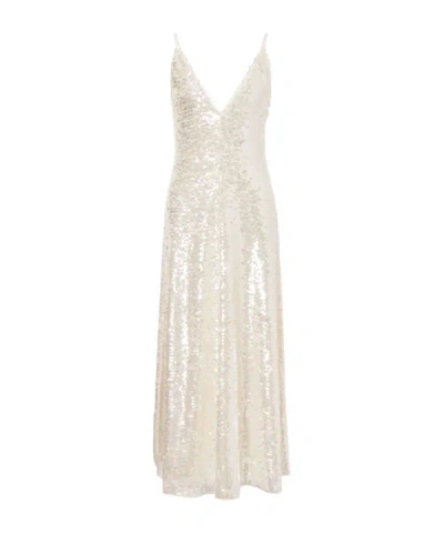 Philosophy Di Lorenzo Serafini Sequinned Gown Dress In Beige