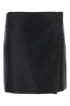 Philosophy Di Lorenzo Serafini Duchesse Satin Mini Skirt In Nero