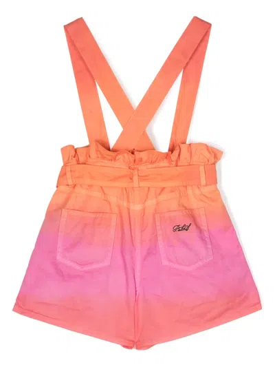 Philosophy Di Lorenzo Serafini Kids' Gradient Cotton Dungarees In 橘色
