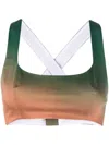 Philosophy Di Lorenzo Serafini Gradient-effect Cropped Top In Brown