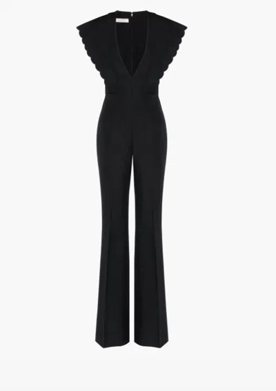 Philosophy Di Lorenzo Serafini Cutout Woven Wide-leg Jumpsuit In Black