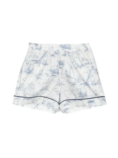 Philosophy Di Lorenzo Serafini Kids' Graphic-print Cotton Shorts In White