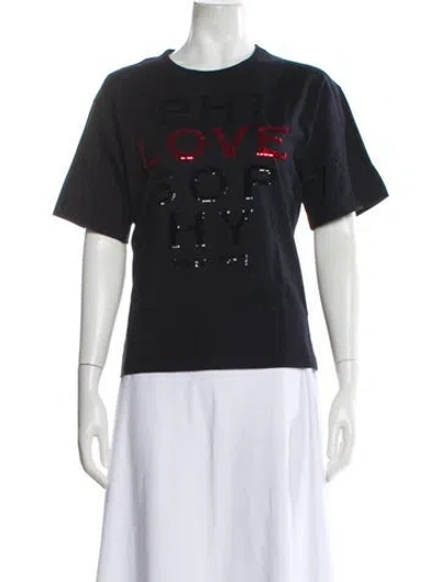 Pre-owned Philosophy Di Lorenzo Serafini Graphic Print Crew Neck T-shirt In Black