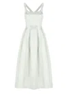Philosophy Di Lorenzo Serafini Knee Length Square Neckline Satin Dress In Green