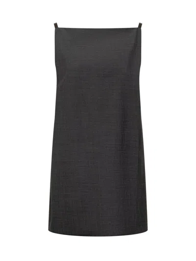 Philosophy Di Lorenzo Serafini Green Wool Dress In Grey