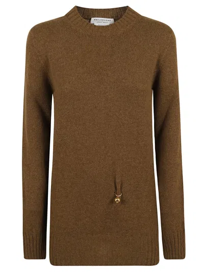 Philosophy Di Lorenzo Serafini Wool And Cashmere Sweater In Brown