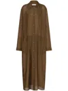 Philosophy Di Lorenzo Serafini Habotai Silk Wash Long Coat Clothing In Brown