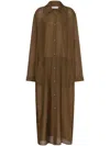 Philosophy Di Lorenzo Serafini Habotai Silk Wash Long Coat Clothing In Brown