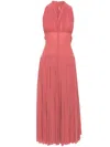 Philosophy Di Lorenzo Serafini Halterneck Mesh Maxi Dress In Pink